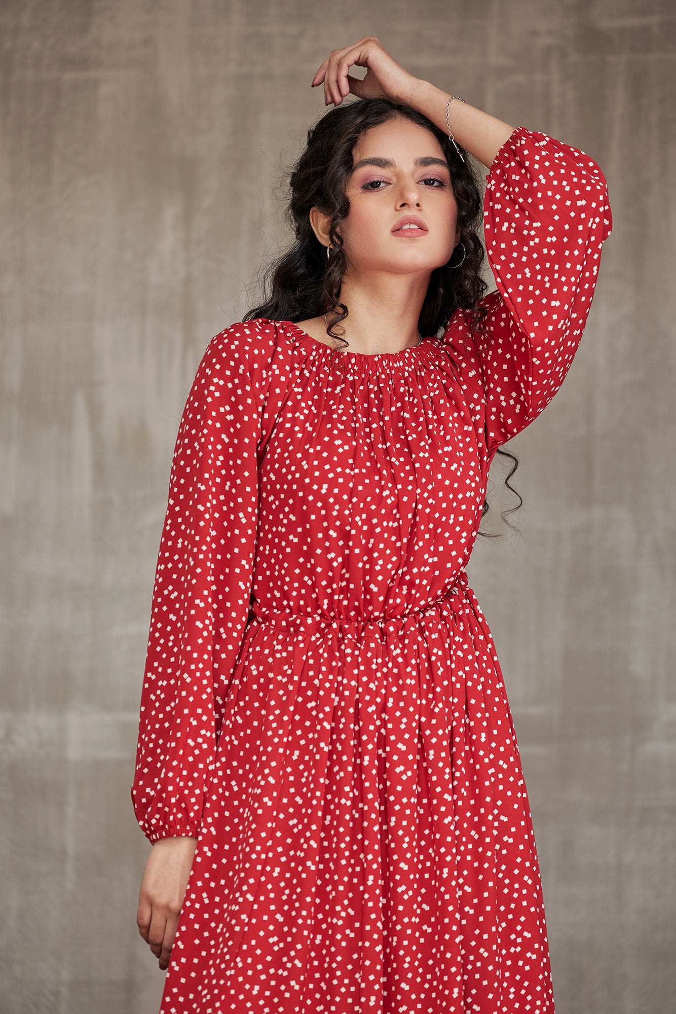 Vivid Polka Maxi Dress