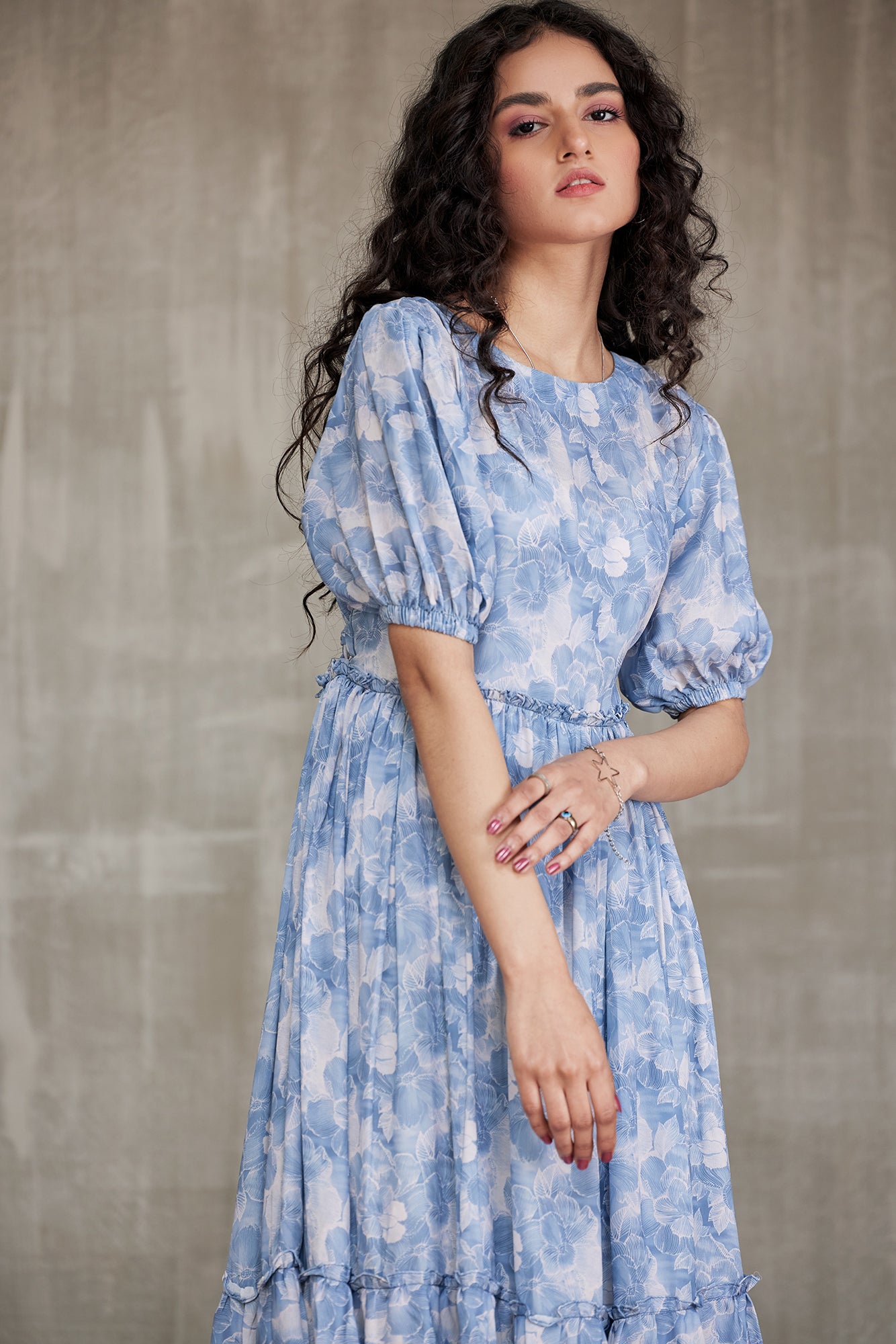 Serene Sky Midi Dress