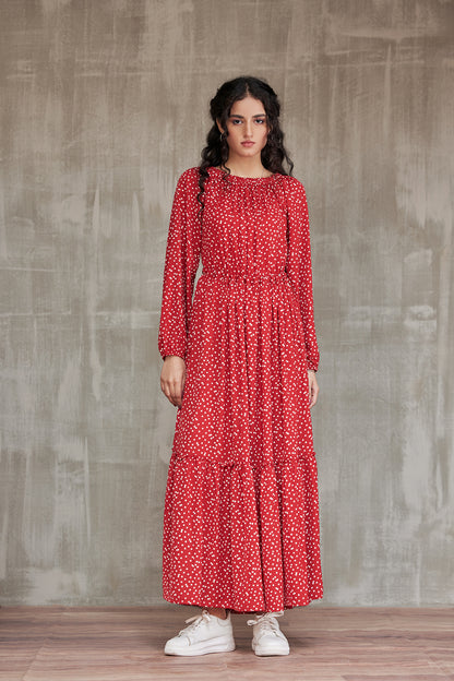 Vivid Polka Maxi Dress