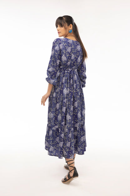 Midnight Blossom Maxi Dress